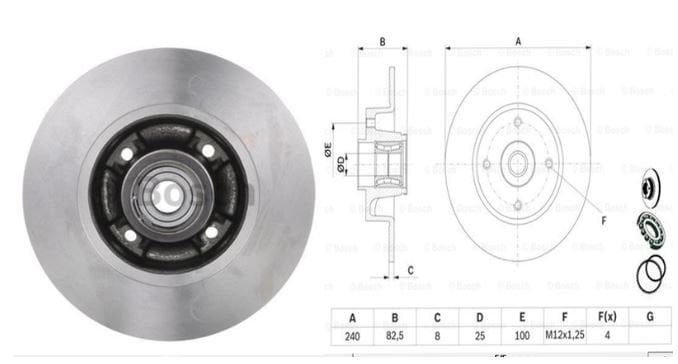Megane 2-II A Arka Fren Disk Takımı 7701207823 432005338R