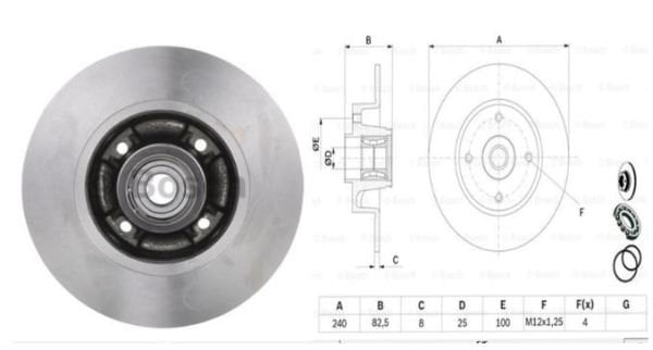 Megane 2-II A Arka Fren Disk Takımı 7701207823 432005338R