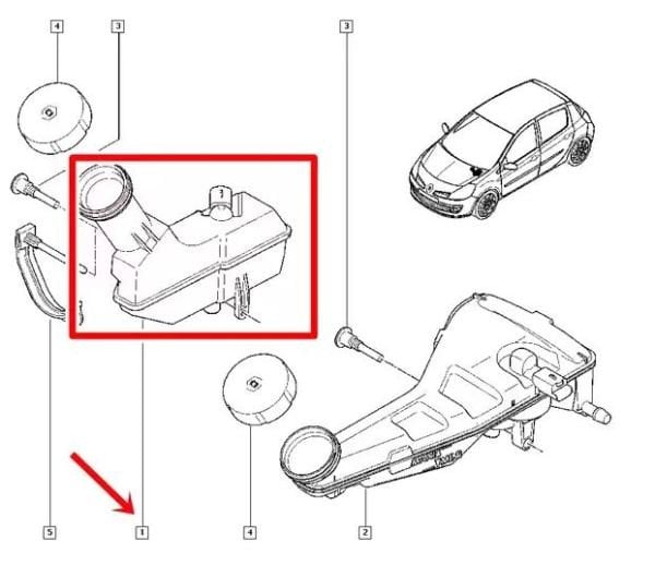 Renault Clio 3 - Modüs Fren Hidrolik Deposu 8200304084 - Renault Mais