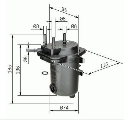 Renault Megane  2-Scenic 2  1.5 Dizel Mazot Yakıt Filtresi 7701061577-164004298R