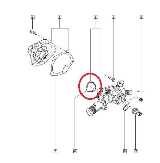 Dacia Sandero 2 1.5 Dci Yeni Model Termostat Contası 8201627839