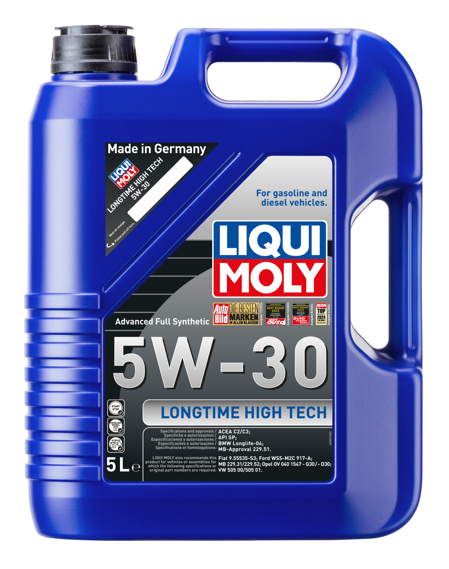 LIQUI MOLY 5W30 Motor Yağı DPF'li Sentetik LONGTIME HIGH TECH 5 Litre