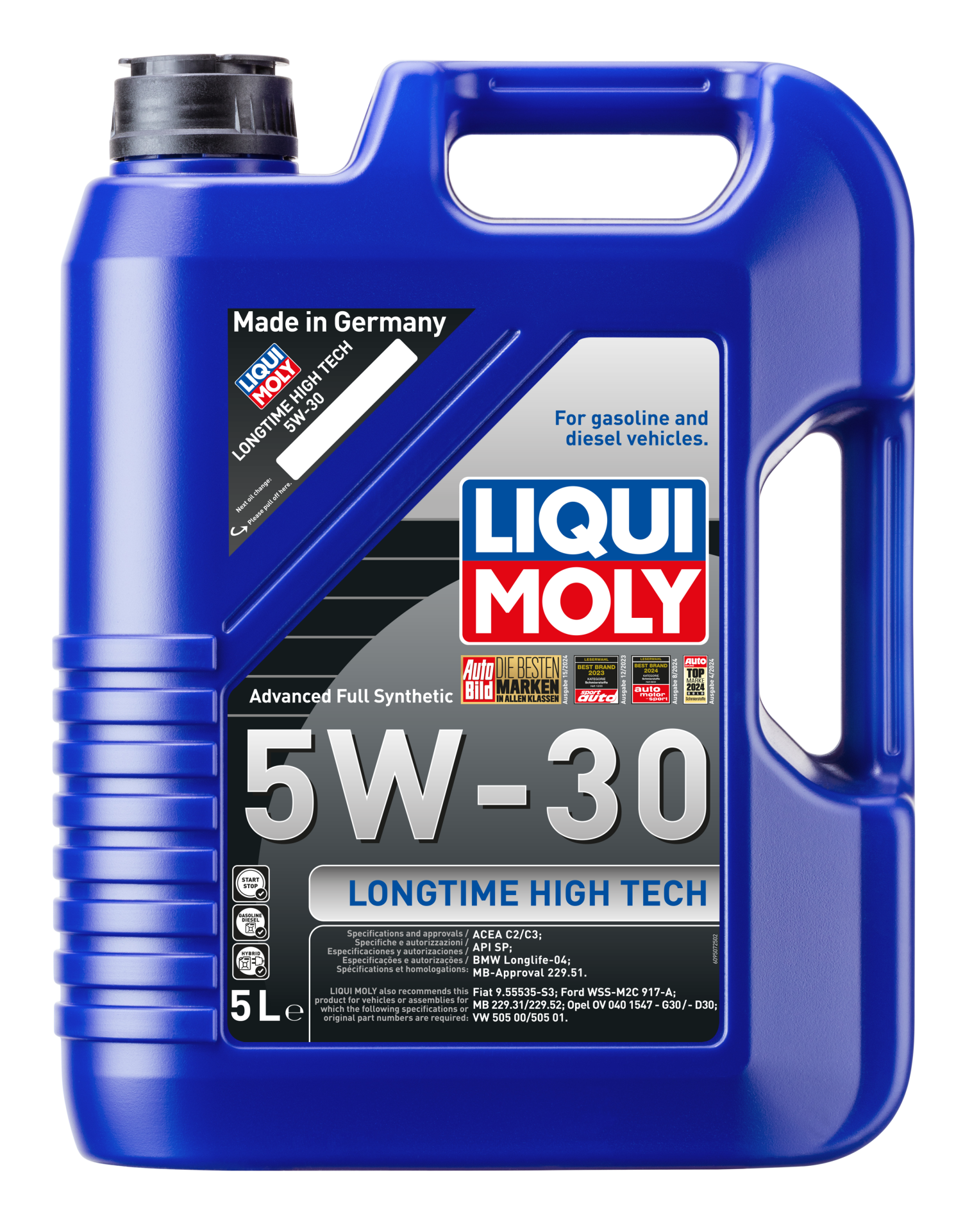 LIQUI MOLY 5W30 Motor Yağı DPF'li Sentetik LONGTIME HIGH TECH 5 Litre