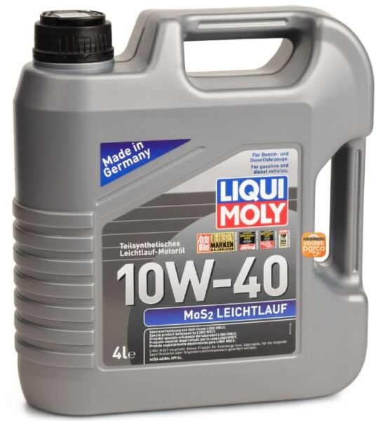 LIQUI MOLY 10W40 Motor Yağı Kısmi Sentetik MoS2'li LEICHTLAUF 4 Litre