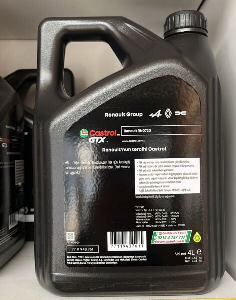 Castrol Gtx 5W - 30 Partiküllü 4 Lt Motor Yağı