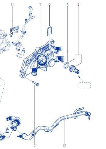 Clio 5 1.0 Termostat Kutusu 110610362R