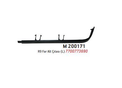 R9 Far Alt Çıtası Sol - Far Kaşı Sol  7700773690