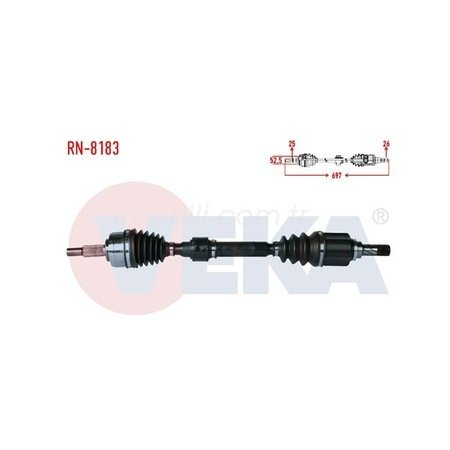Megane 4-1.5 Dci - 1.2 Tce Ön Sol Aks Komple 391010195R