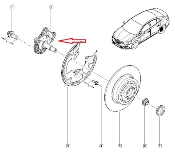 Renault Megane 4 Sağ Arka Aks Taşıyıcı 430434749R