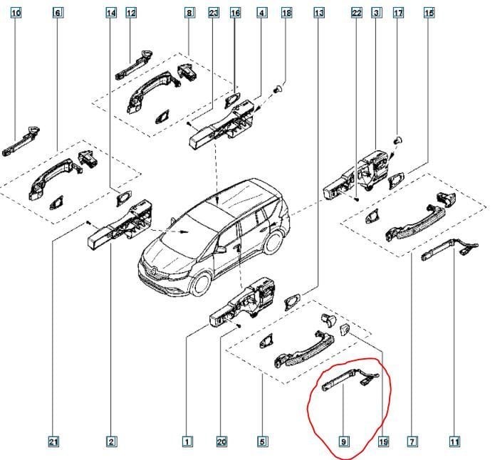 Renault Talisman Kapı Açma Kumanda Alıcısı 285987551R