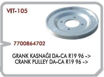 R19 Europa 1.4 E7J Krank Kasnağı 7700864702