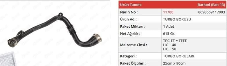 Latitude Turbo Hortumu 144606143R