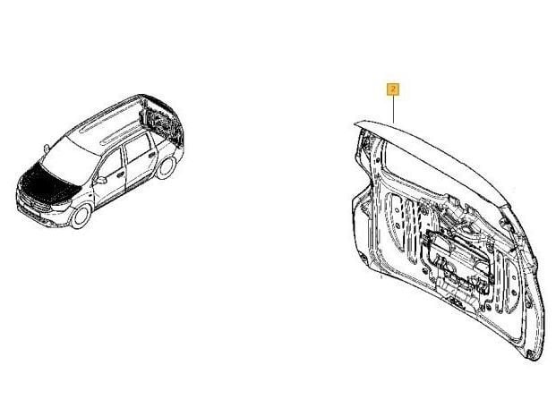 Dacia Lodgy Bagaj Kapağı 901003031R