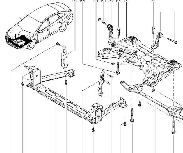 Renault Latitude Motor Beşiği 544000011R